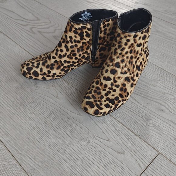 👢 Nine West Leopard Print Ankle Booties – Size 6 - Picture 4 of 5